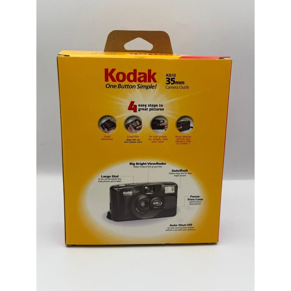 Kodak KB18 35mm Film Camera Outfit Gift Box Point and Shoot Black Vintage